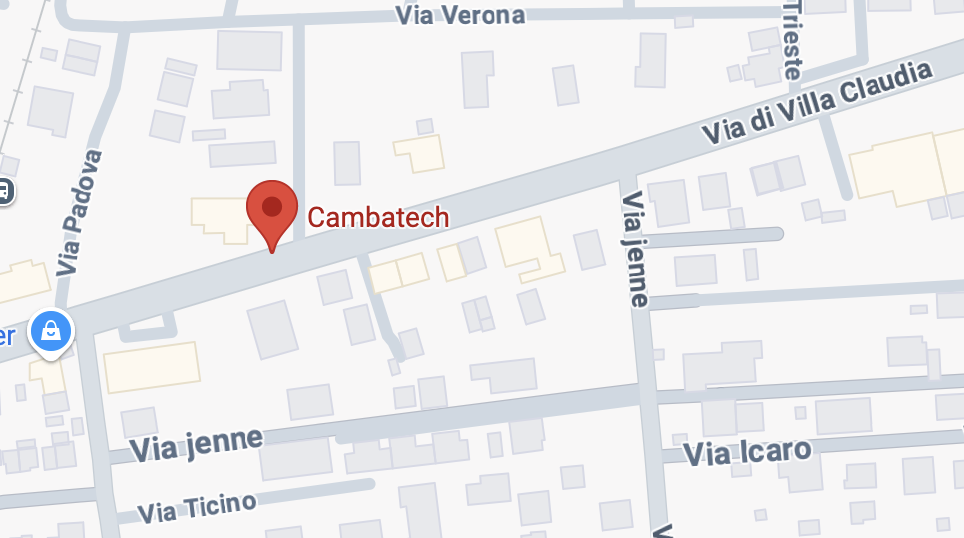 Mappa CambaTech Anzio - Via di Villa Claudia 36A